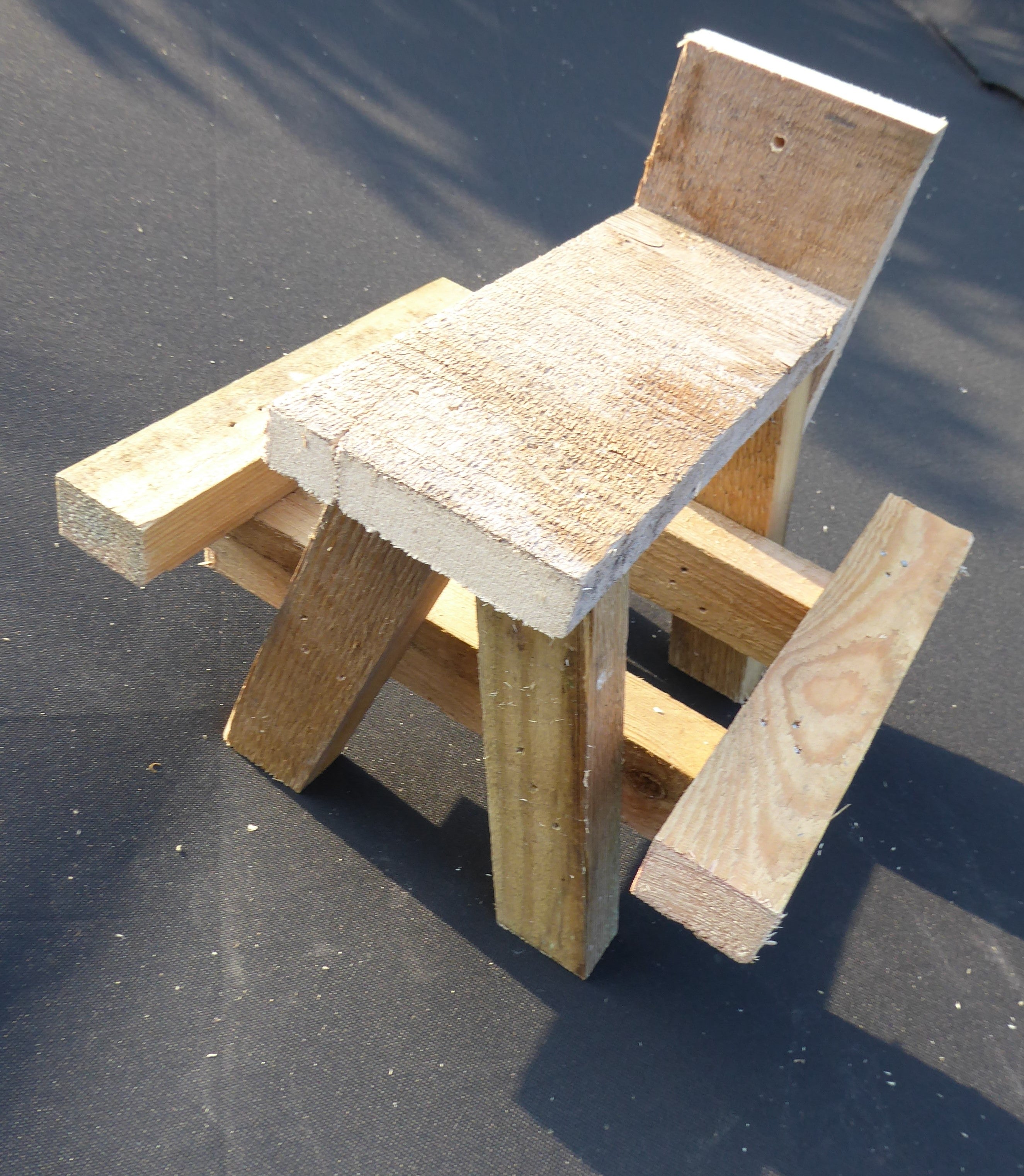 Handmade Squirrel Picnic Table Wild Animal/ Bird Feeder