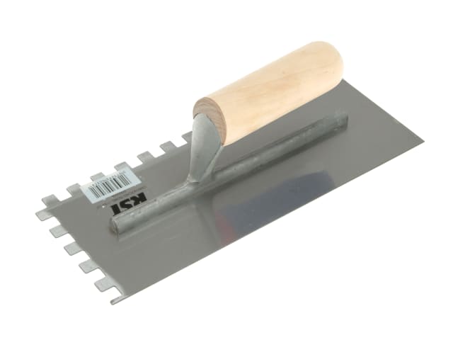 RST Notched Trowel 8mm Square Notches Wooden Handle 11 x 4.1/2"