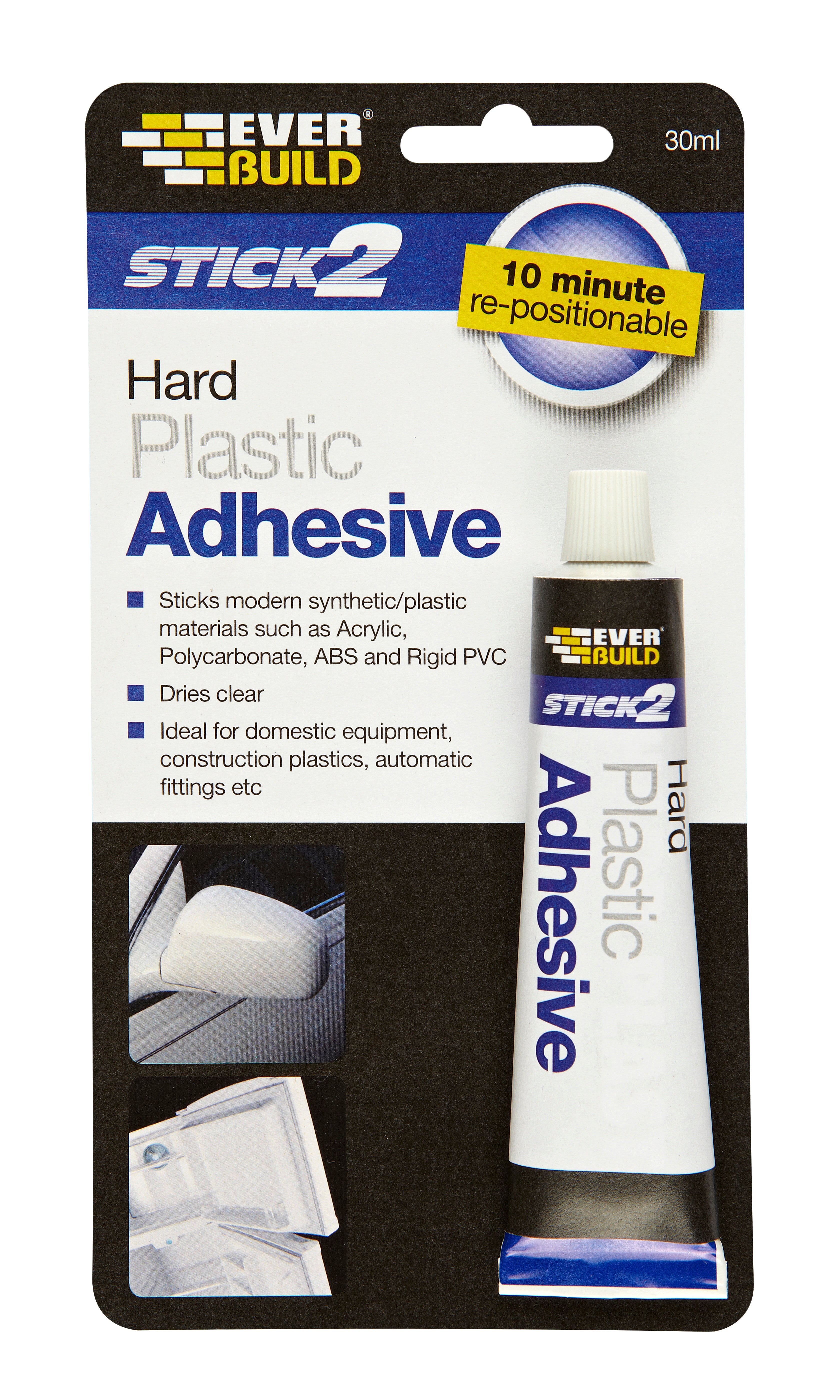 Everbuild - Stick2 Hard Plastic Adhesive - 30ml