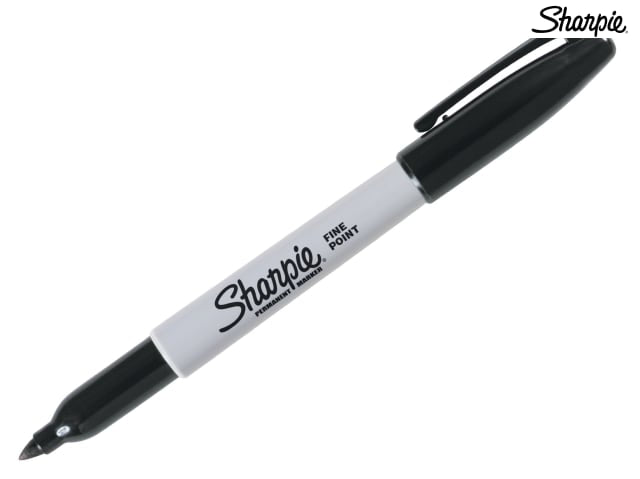 Sharpie Fine Tip Permanent Marker Black - 2 Pack