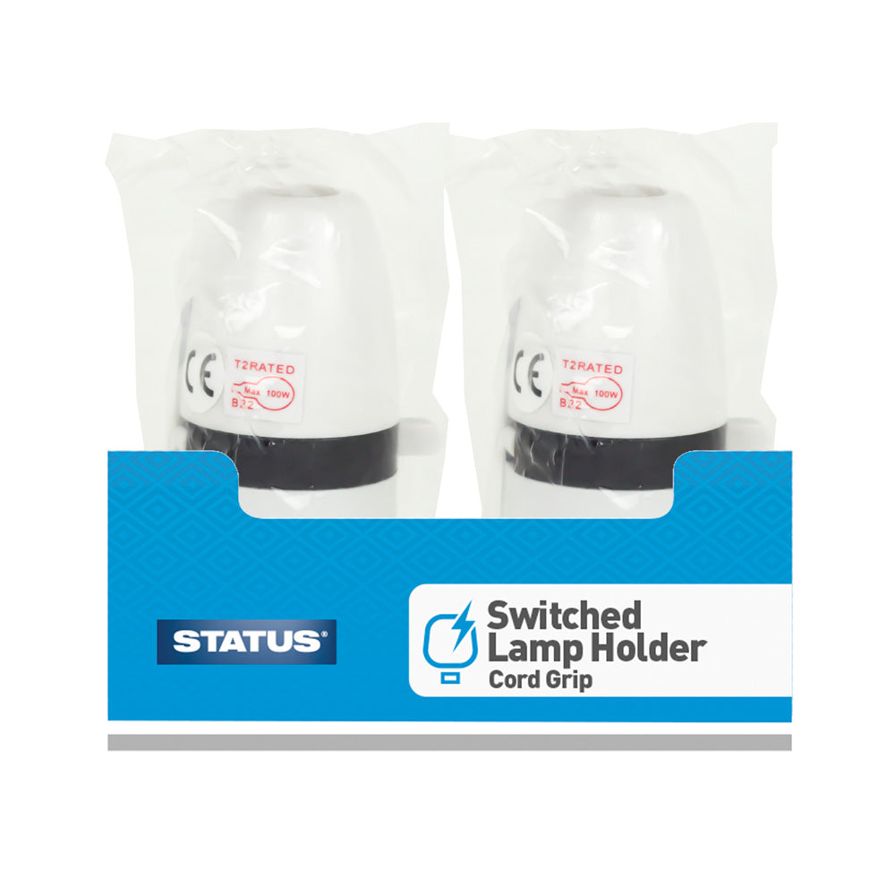 Status Cord Switched Lamp Holder - Bayonet Cap (SSBCLHCGB12)