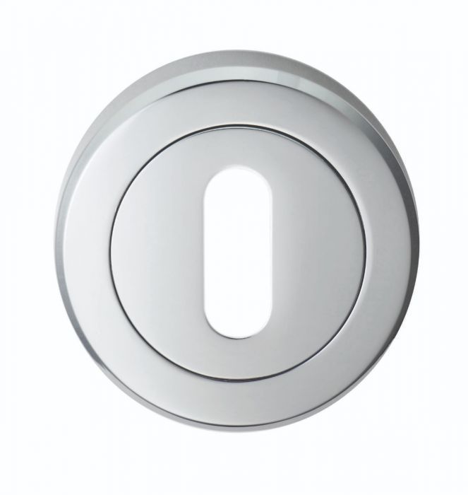 Carlisle Brass 51mm Round Standard Keyhole Escutcheon In Polished Chrome