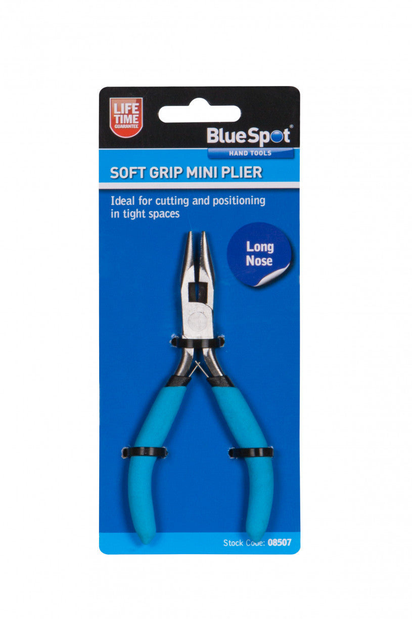 BlueSpot Soft Grip Mini Long Nose Plier (08507)