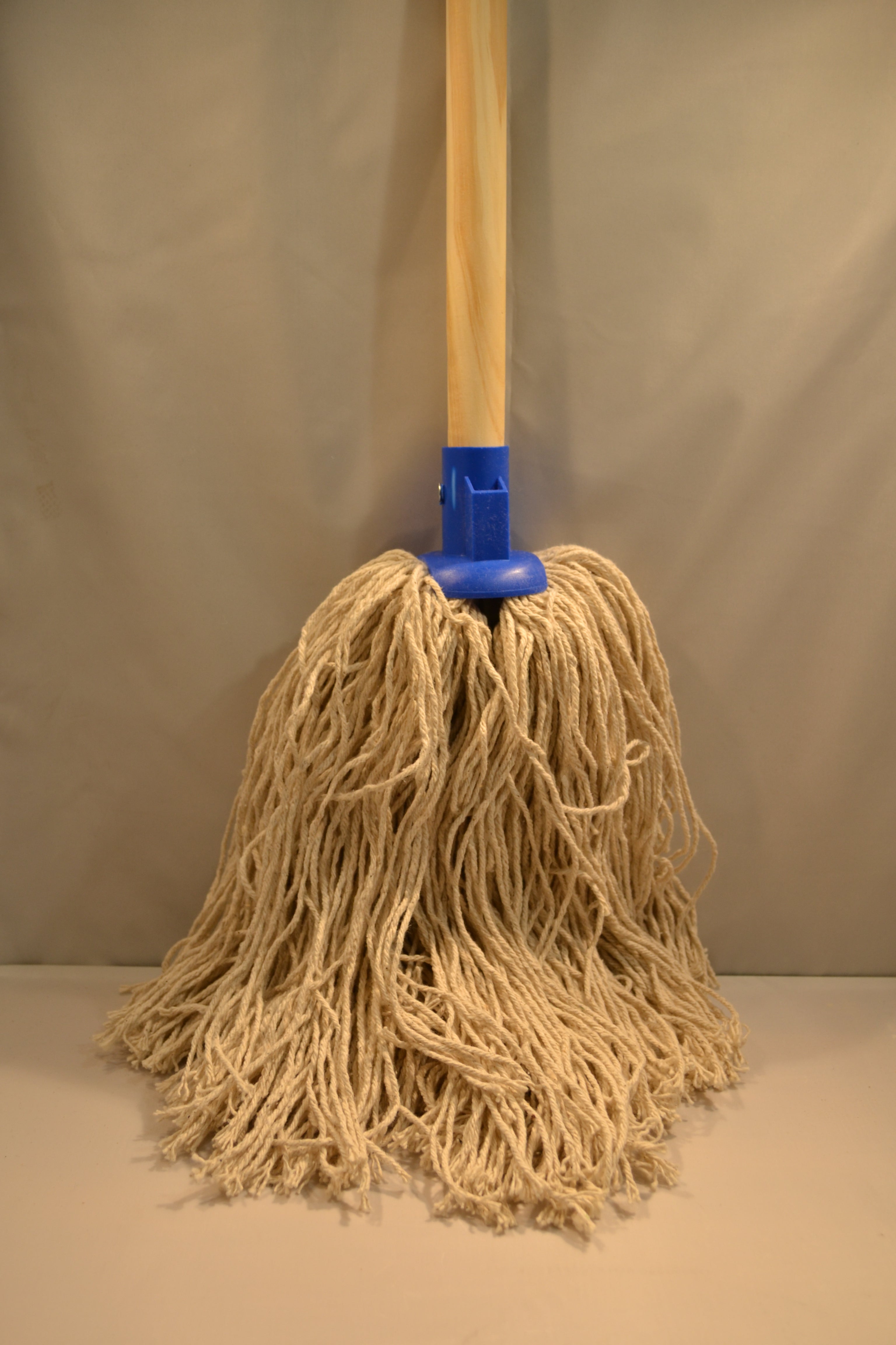 Traditional Mop - Thick & Thin Mop Head with Wooden Handle