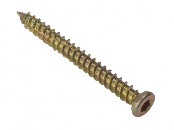 Concrete Frame Screws - Zinc Yellow Passivated T30 Torx Screw - 10 pack - Various Sizes