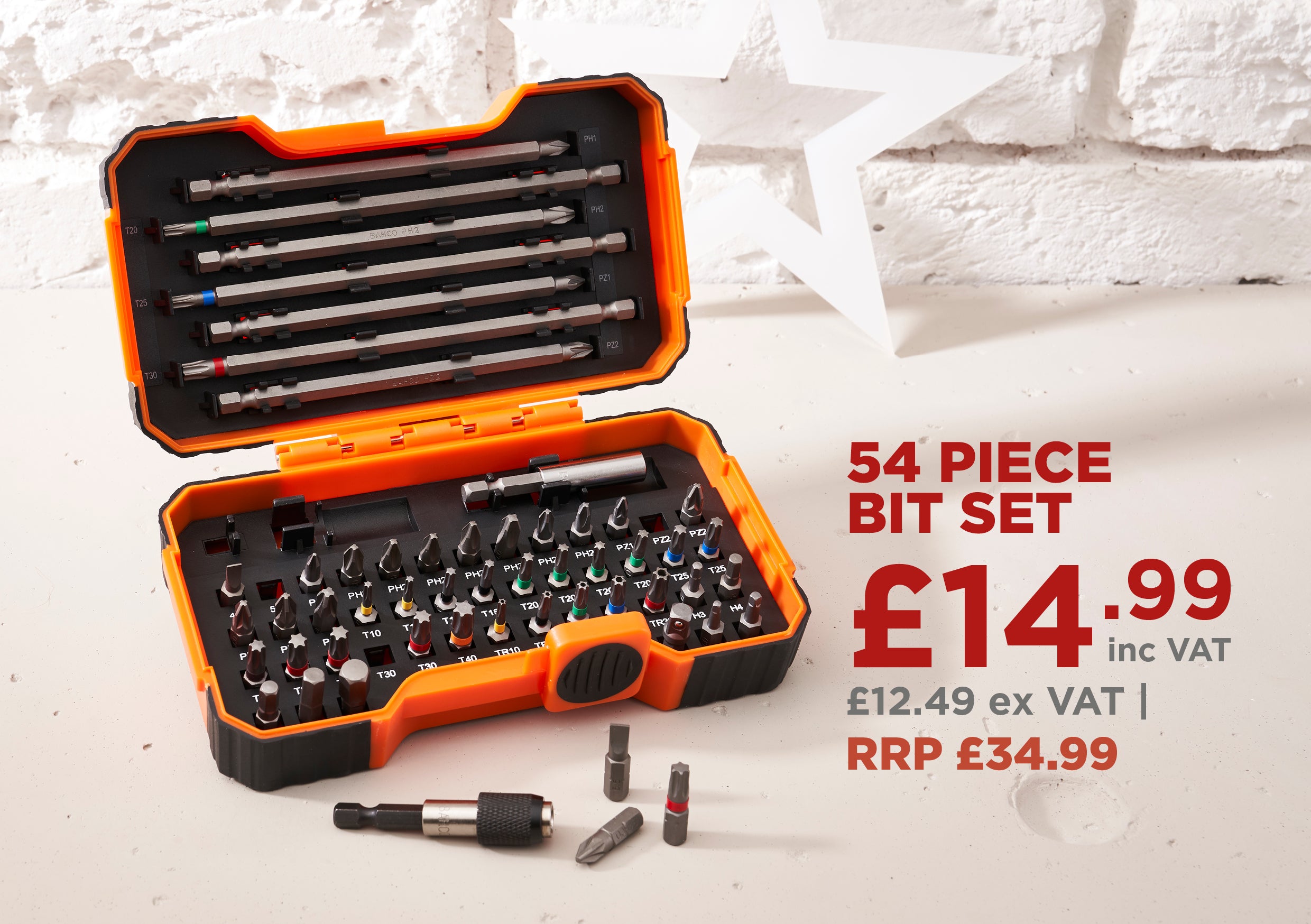 Bahco 54 Piece Bit Set