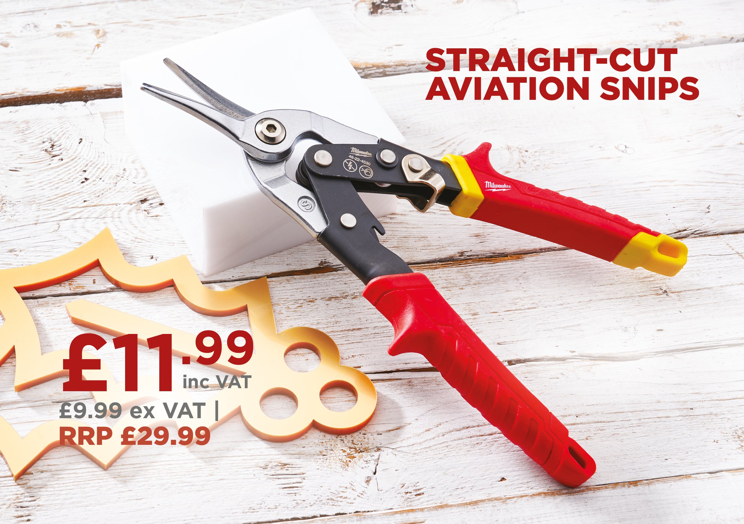 Milwaukee Metal Aviation Snips Straight Cut