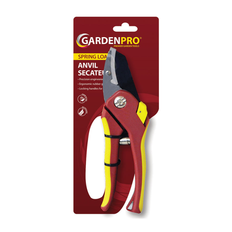 GardenPro - Spring Loaded Anvil Secateurs