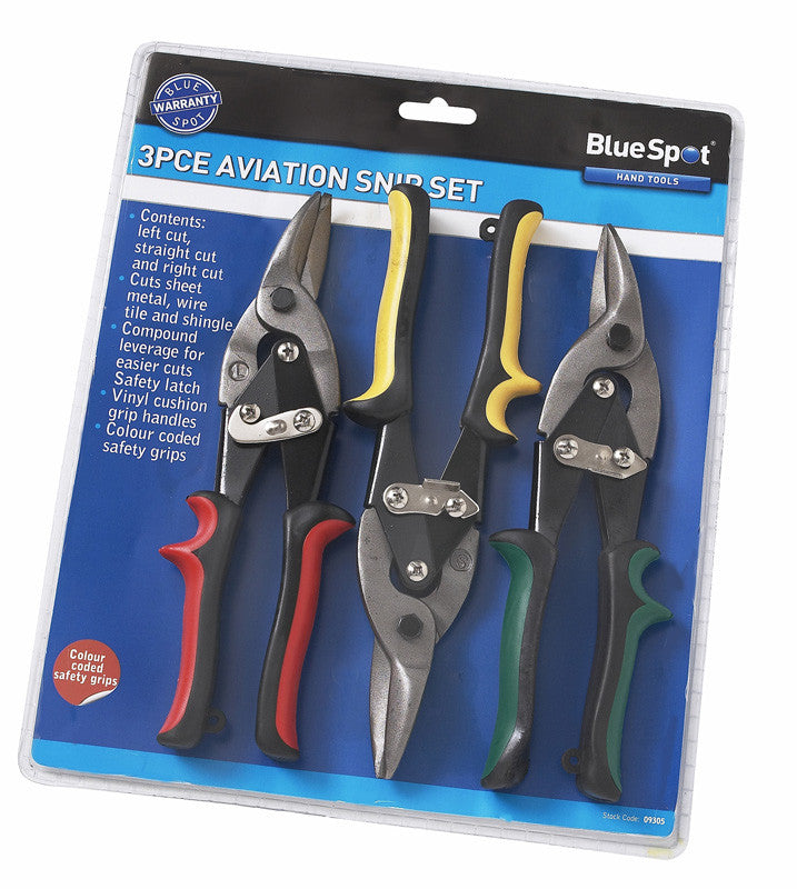 Aviation Snip - 3 Piece Set - Left, Right & Straight cutting snips (09305)