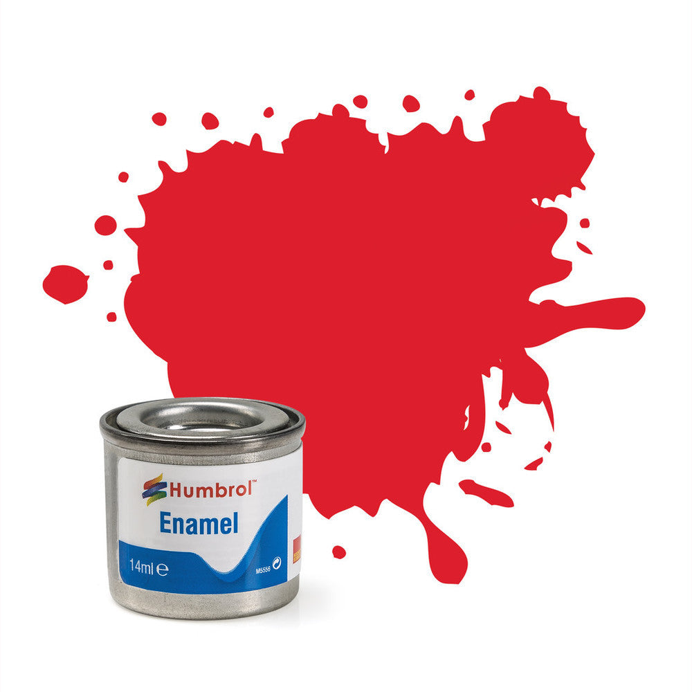 Humbrol Gloss Bright Red Enamel Paint 14ml (19)