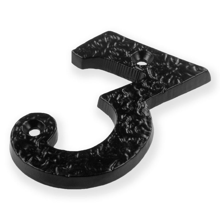 Black Antique House Numbers 75mm (3")