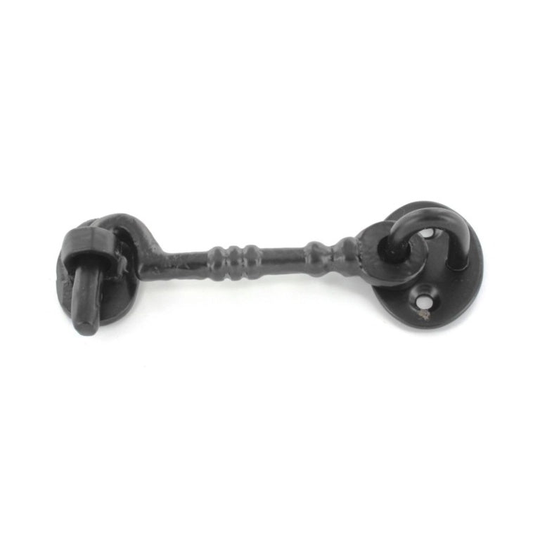 Black Cast Cabin Hook - 75mm (3") - 200mm (8")