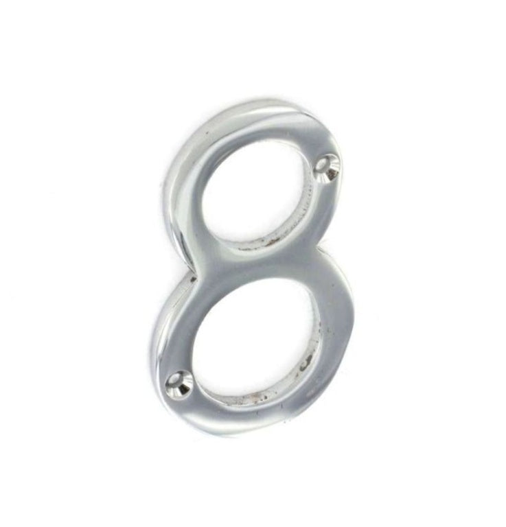 Chrome Plated House Numbers 75mm (3")