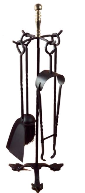 22" Black Brass Regency Companion Set (FPCS6)