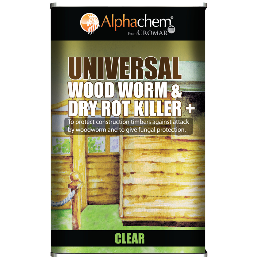 Alphachem Universal Wood Worm & Dry Rot Killer Plus - 1, 2.5 & 5 litres