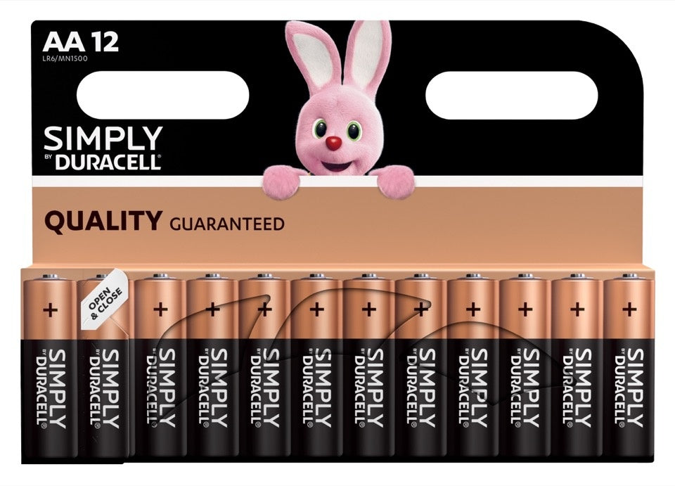 Duracell - Simply - LR6/ MN1500 Alkaline 1.5V AA Batteries - 2, 4, & 12 pack **Special Offer on the 4 pack**