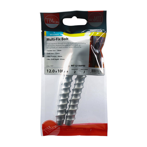 Timco Multi Fix Bolts 12.0 x 100mm 2 pack