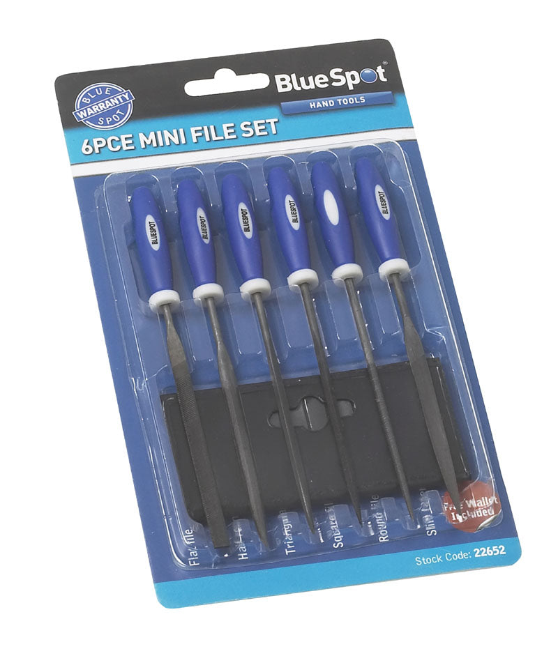 BlueSpot 6 PCE Mini File Set With Pouch (22652)