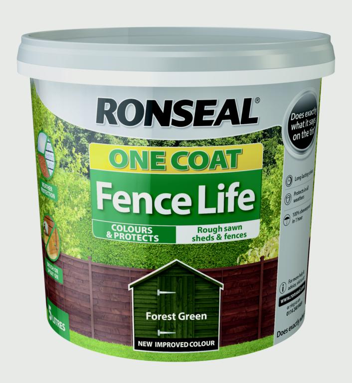 Ronseal - One Coat Fence Life Fence Paint - 5 Litre