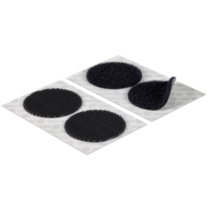 Velcro Heavy Duty Stick On Black Coins 45mm x 2 Sets