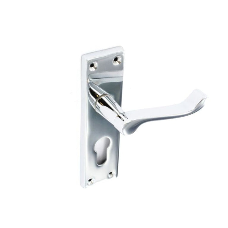 Securit Chrome Scroll Euro Lock Handles 48mm -150mm (6")