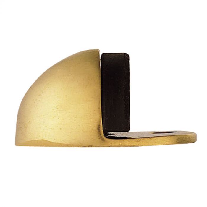 Carlisle Brass Oval Floor Mounted Door Stop - Polished Brass