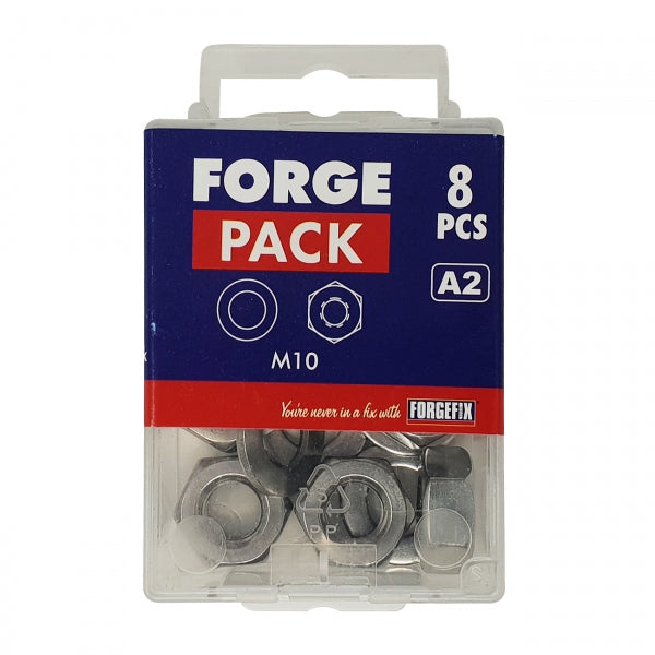 Hexagonal Nylon Locking Nuts & Flat Washers - M4, M5, M6, M8, M10 & M12