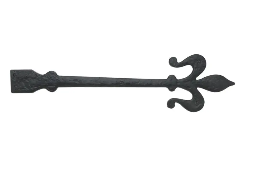 Fleur De Lys Front Door Hinge 300mm (12") Antique Black