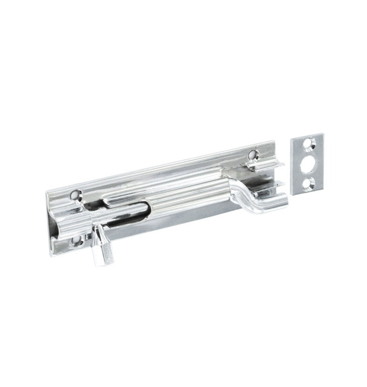 Securit - Chrome Necked Door Bolt - 75mm (3") (S1537)