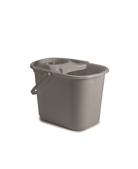 Plastic Mop Bucket 14 litre - Black, Grey or White