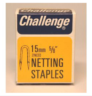 Zinced Netting Staples - 15 mm (5/8"), 20 mm (3/4") - 40g pack