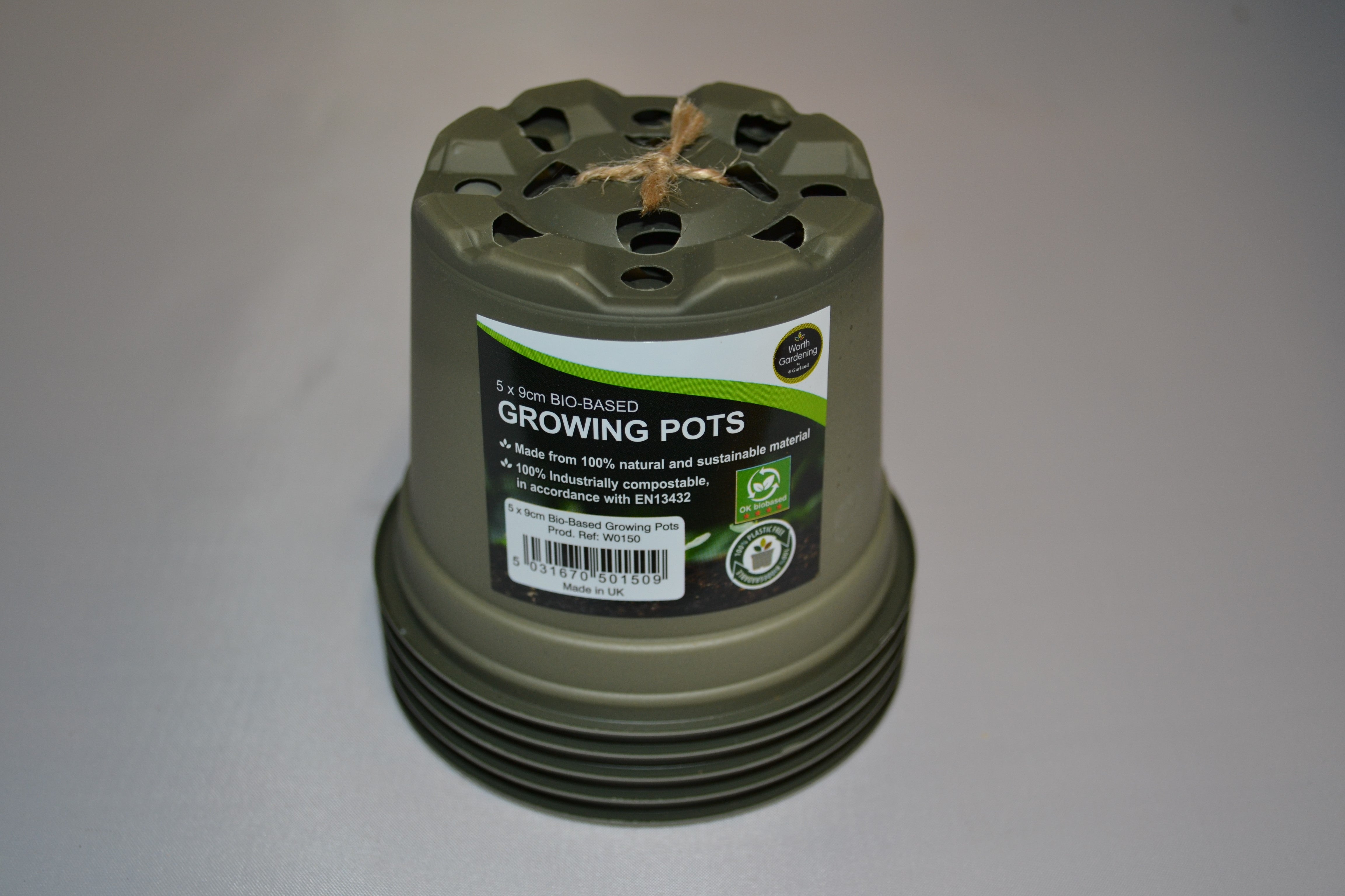 Garland -9cm - 13cm Round Bio-Based Growing Pots - x5