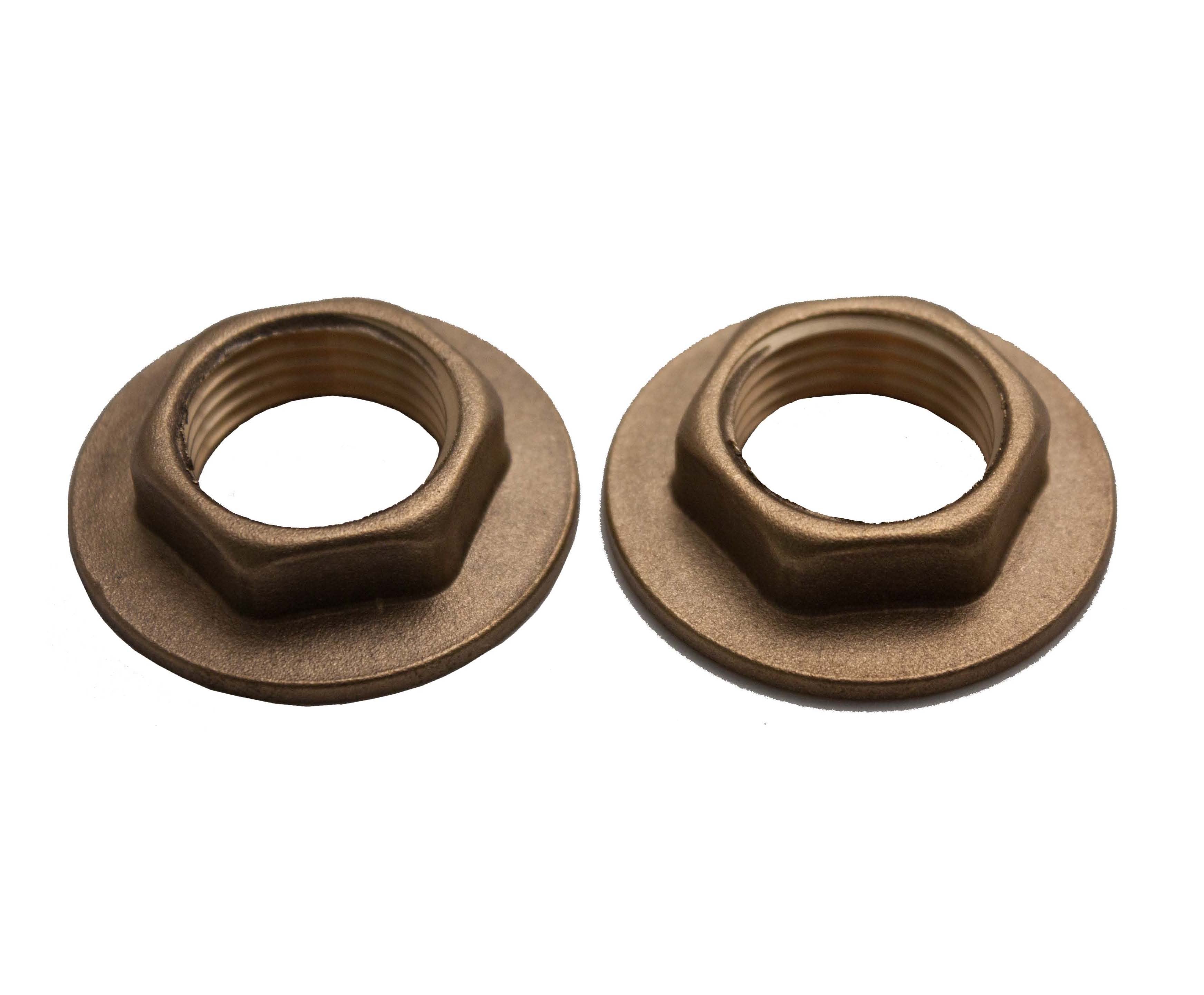 Oracstar - Brass Back Nuts - Flanged - 18mm (3/4”) - x2