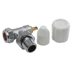 SupaPlumb - Chrome Radiator Angle Valve - 15 mm