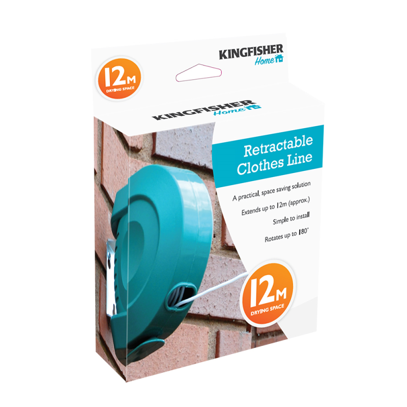 Kingfisher Retractable Clothes Line - 12m (CL12M)