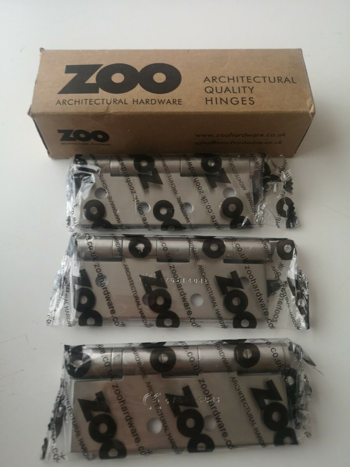 Zoo Hardware Grade 13 Ball Bearing Stainless Steel Hinges X 3 - 102 x 76 x 3mm