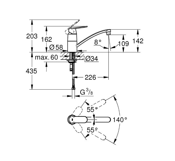 Eurosmart Cosmopolitan Tap 32842000 (WS2)