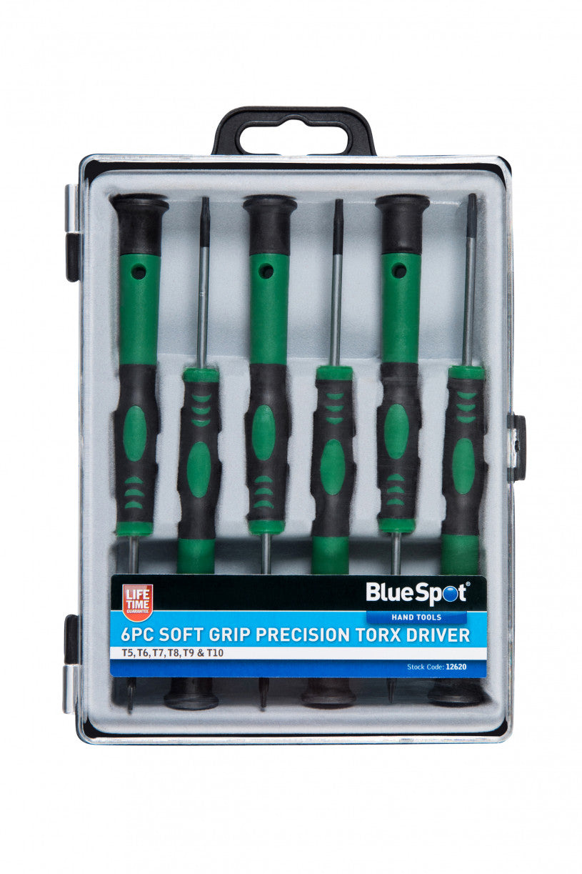 BlueSpot 6pc Soft Grip Precision Torx Driver (12620)