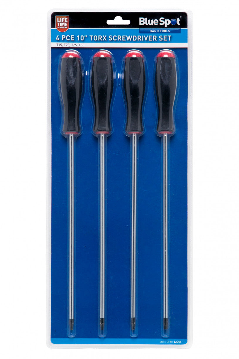 BlueSpot 4 PCE 10" Torx Screwdriver Set (12056)