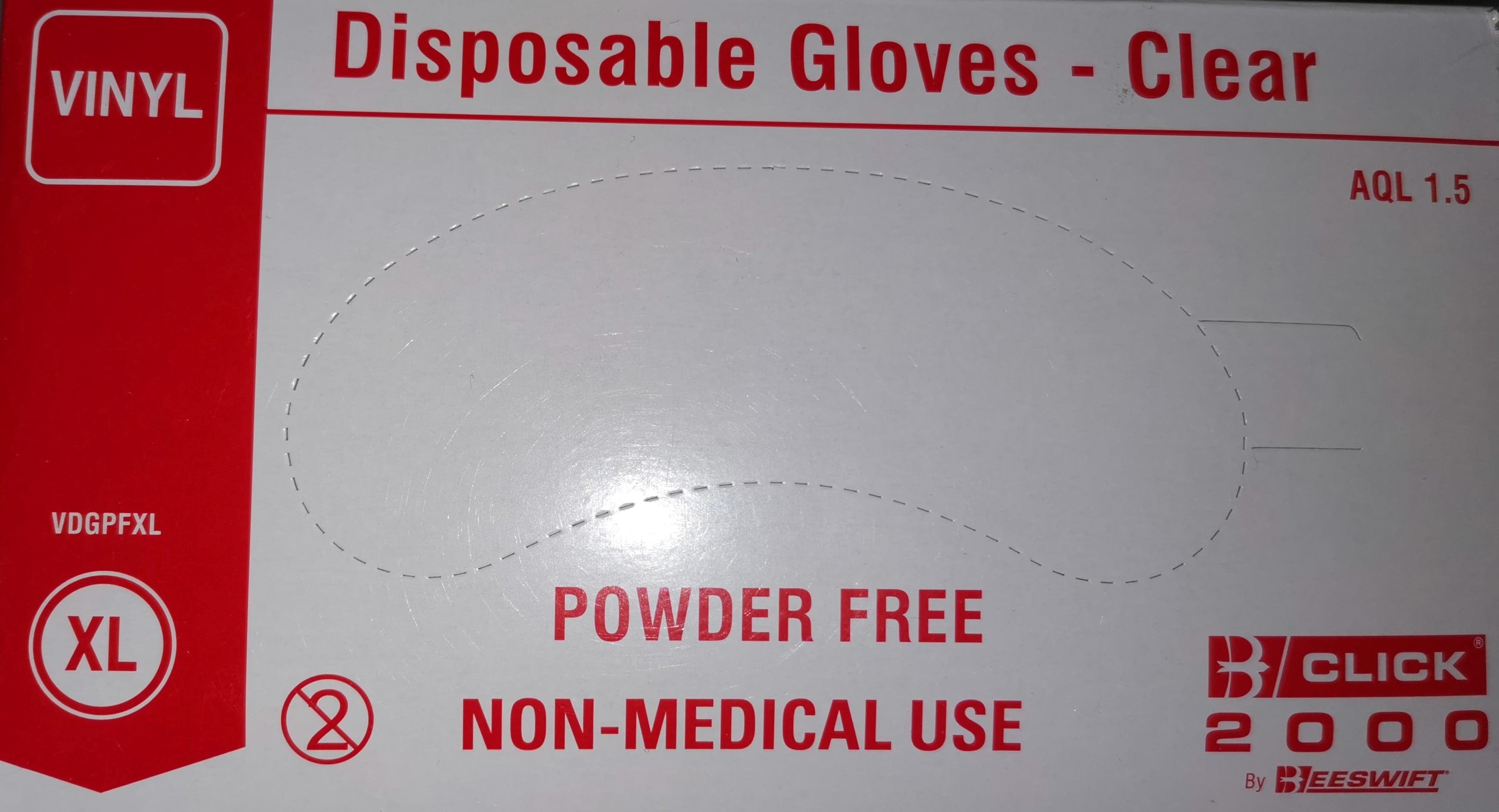 Clear Vinyl Powder Free Gloves