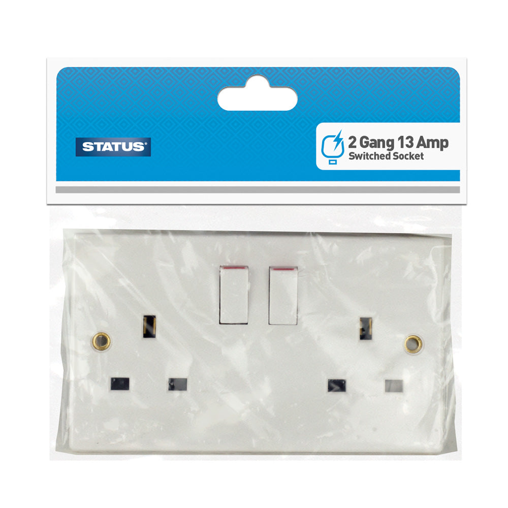 Switched Wall Socket - 13 Amp - 1 Gang & 2 Gang