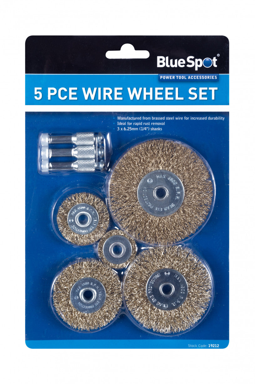 BlueSpot 5PCE Wire Wheel Set (19212)